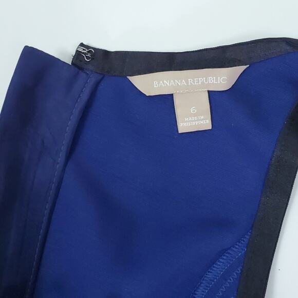 BANANA REPUBLIC Women's Blue A-Line Mini Dress Size 6 - Picture 5 of 9